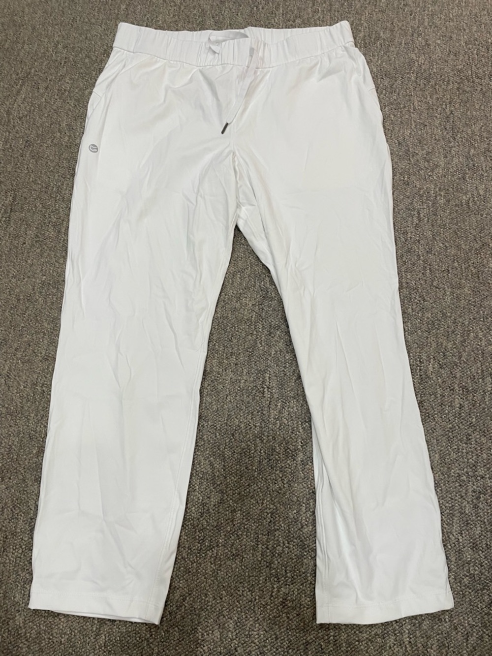 NWT G Gradual Women’s White Drawstring Elastic Waist Active Pants, Size XL